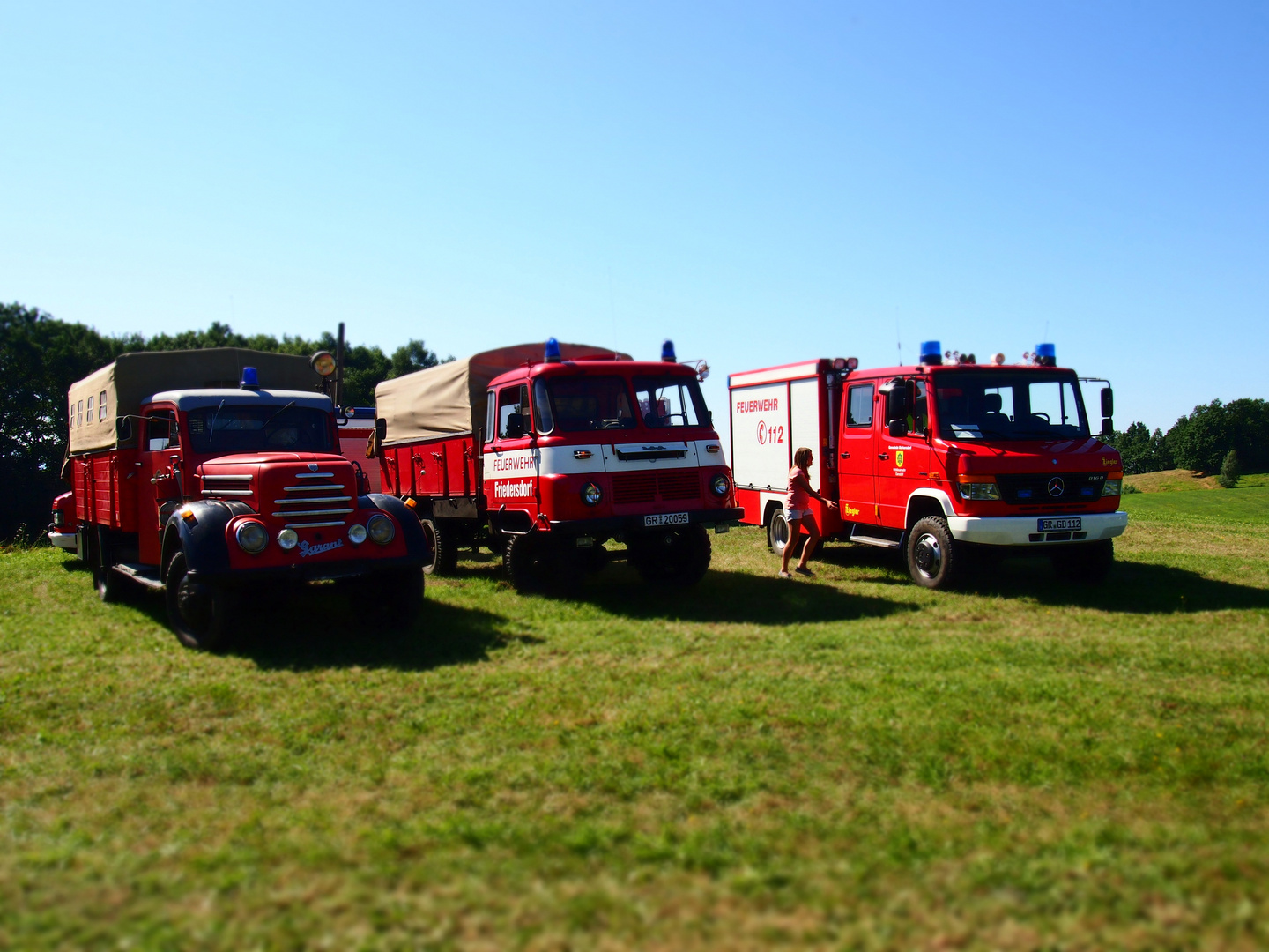 Feuerwehren verschiedener Zeiten