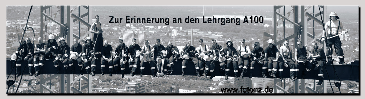 Feuerwehrmannlehrgang in luftiger Höhe.