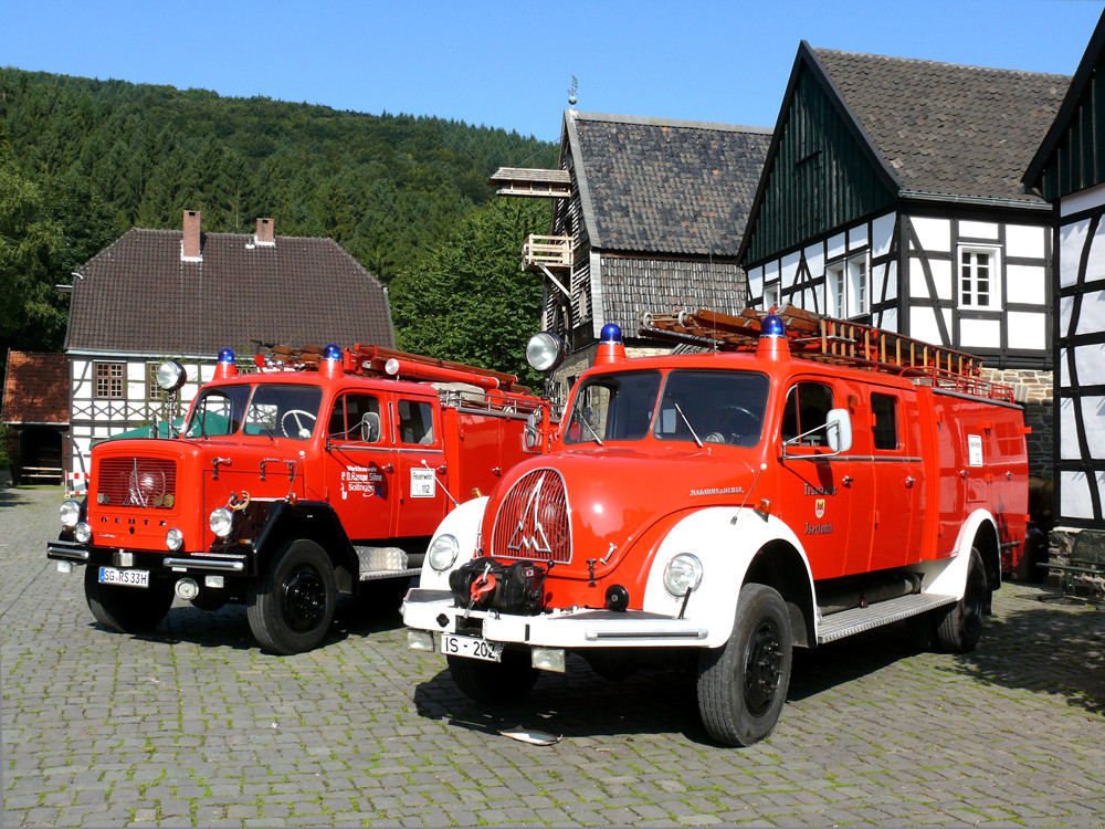 Feuerwehroldtimer im Freilichtmuseum Hagen gesehen am 30.08.08.