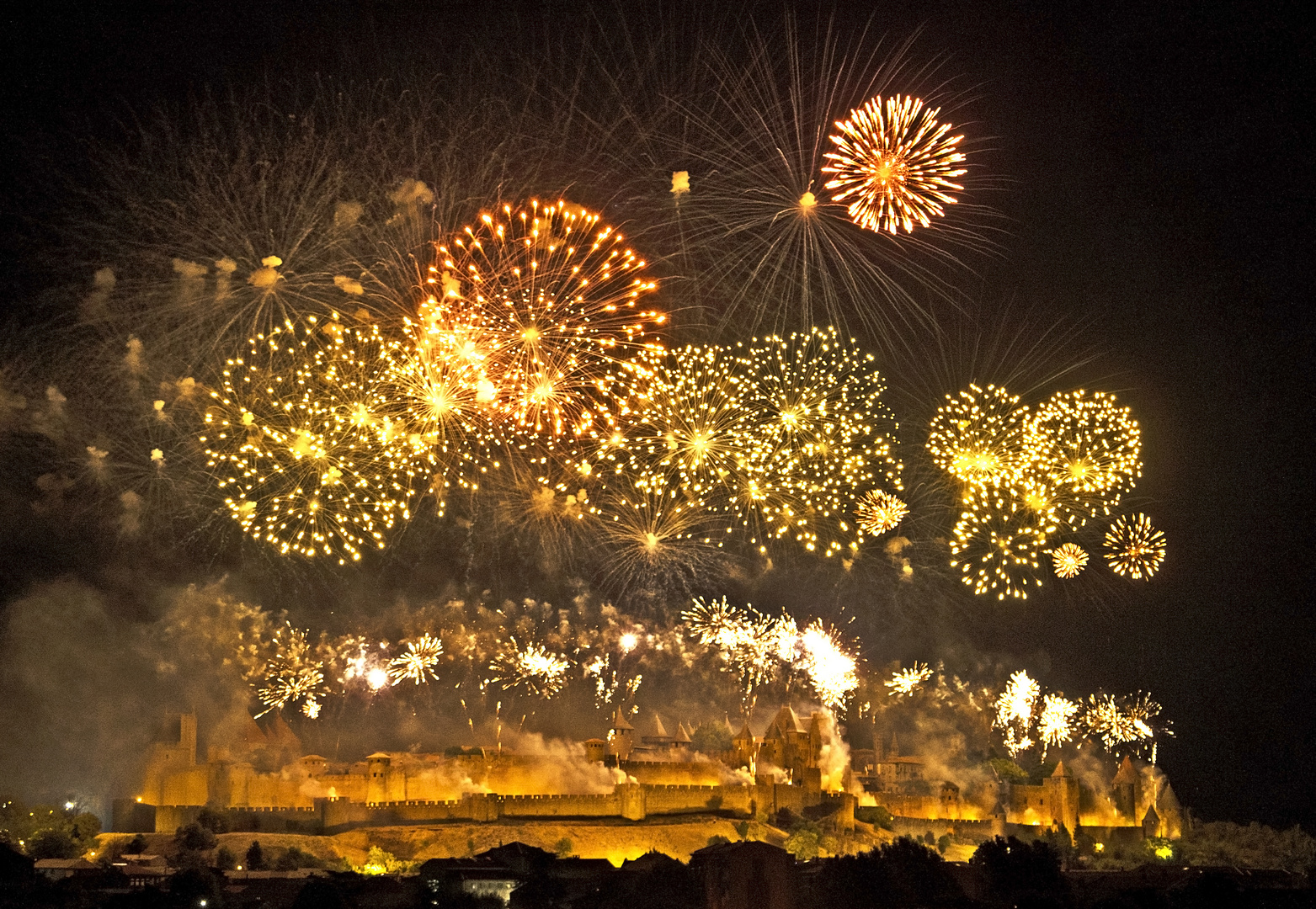 Feuerwerk 14 Juli Carcassonne