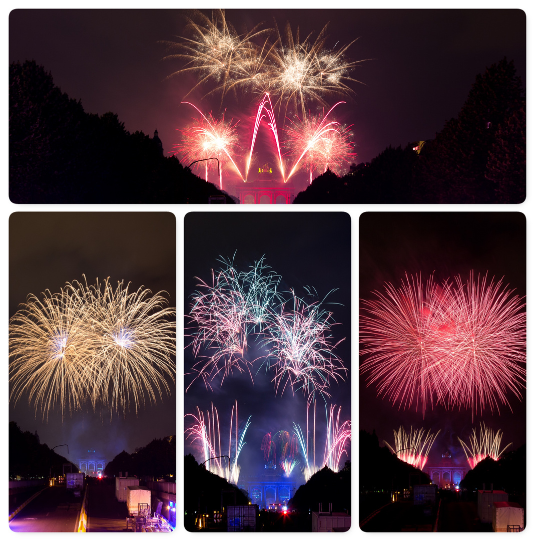 Feuerwerk am 21.07.2023 zum belgischen Nationalfeiertag