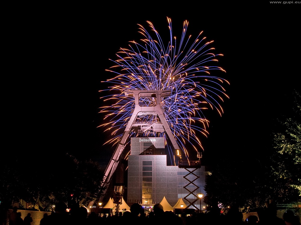 Feuerwerk am 26.09.2009 auf Zollverein, Essen