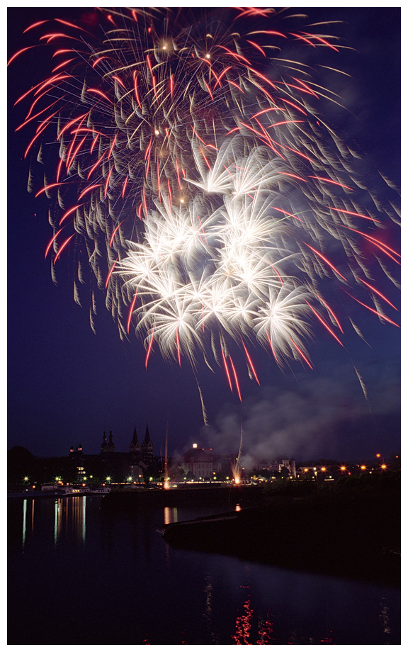 Feuerwerk am deutschen Eck