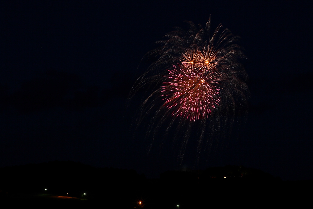 Feuerwerk am Geisberg.