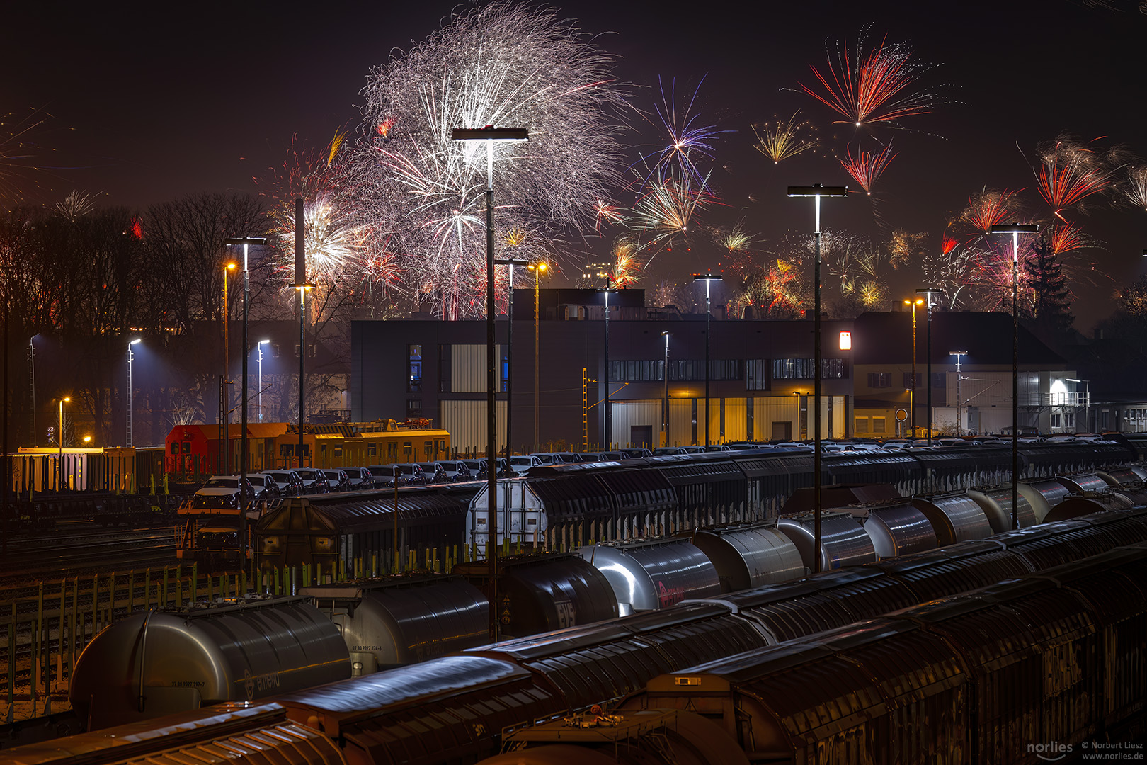 Feuerwerk am Hauptbahnhof