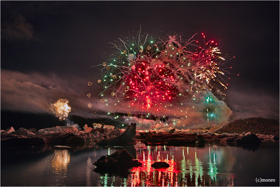 ~ Feuerwerk am Jökulsárlón~