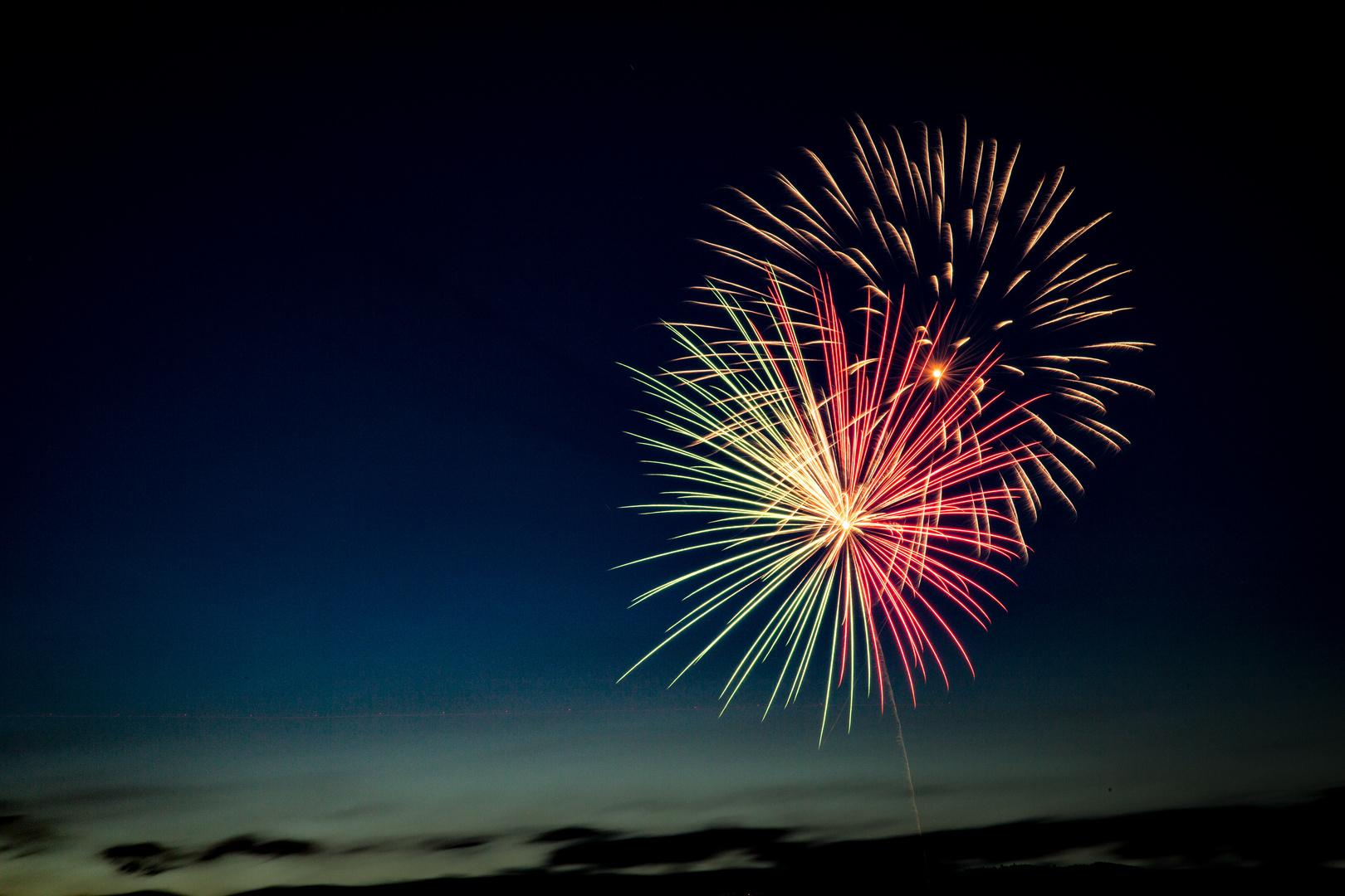 Feuerwerk am Lake Biwa