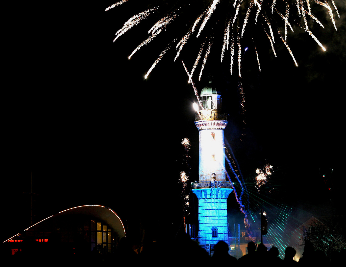 Feuerwerk am Leuchtturn Nr. 3