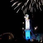 Feuerwerk am Leuchtturn Nr. 3