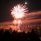 Feuerwerk am Nationalfeiertag der Schweiz