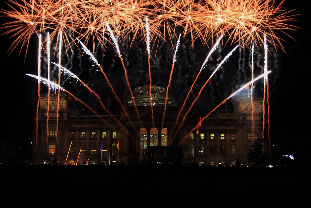 Feuerwerk am Reichstag