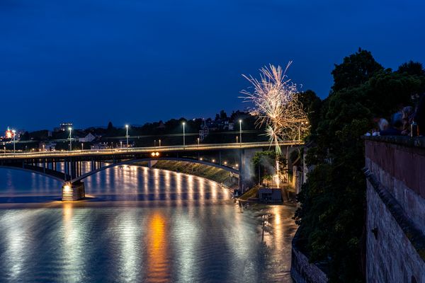 Feuerwerk am Rhein