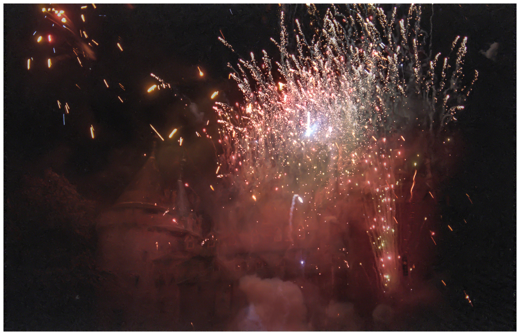 Feuerwerk am Schloss