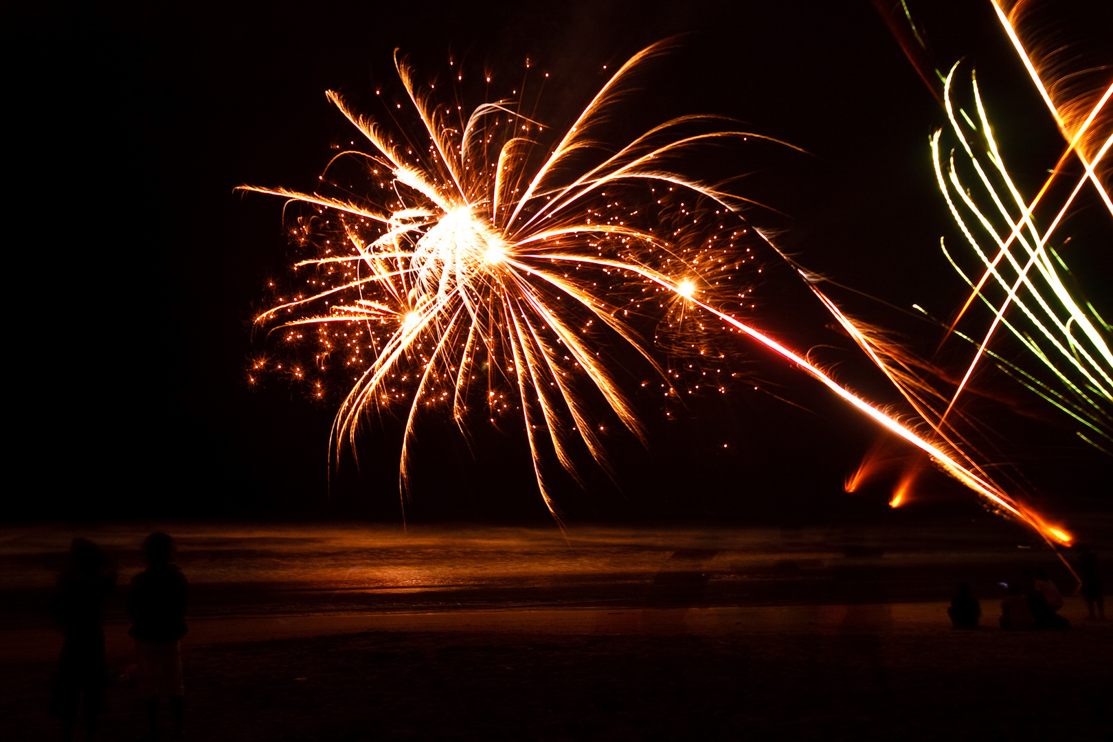 Feuerwerk am Strand von Kuta