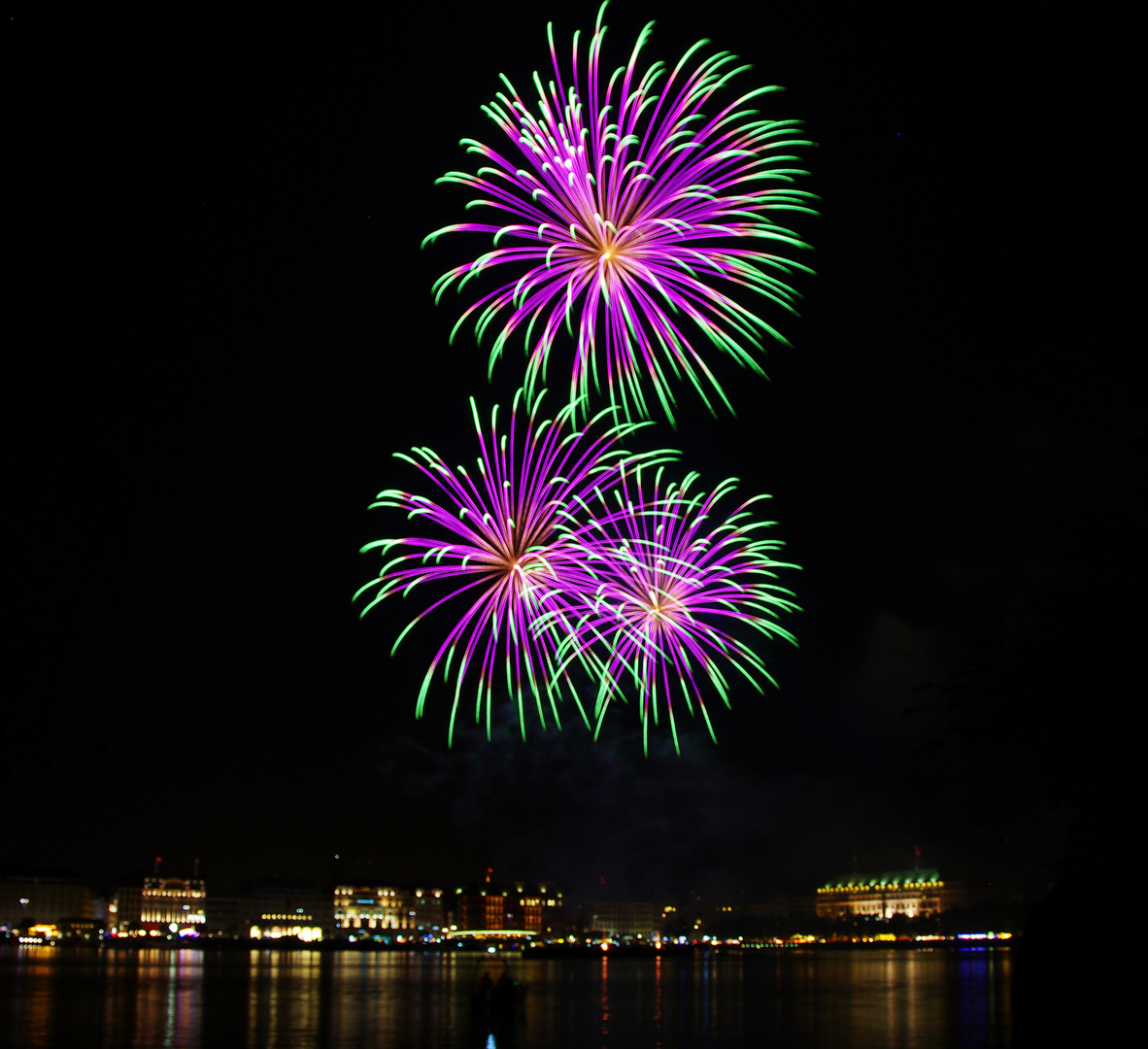 Feuerwerk an der Alster Hamburg