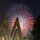 Feuerwerk an der alten Messe Leipzig