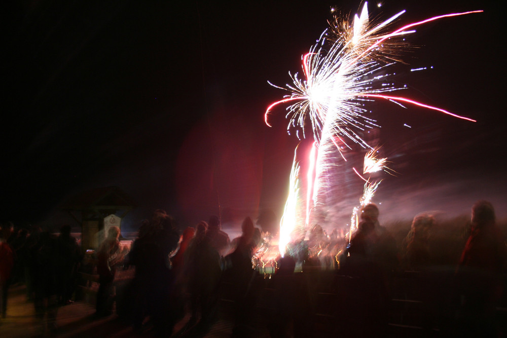 Feuerwerk an der Seebrücke Prerow