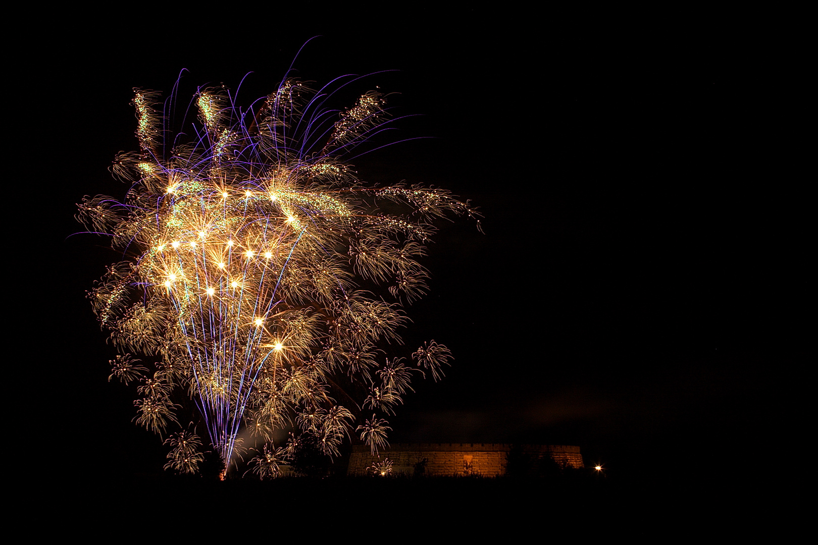 Feuerwerk an der Slawenburg