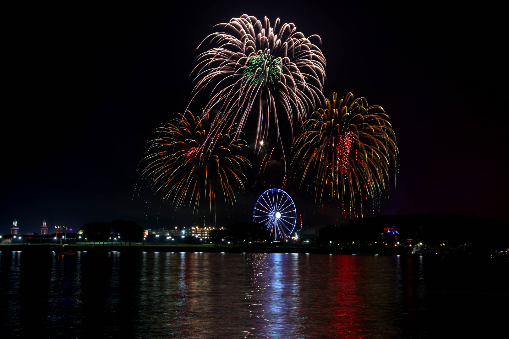 Feuerwerk at navy pier