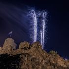 Feuerwerk auf Burg Windeck in Weinheim