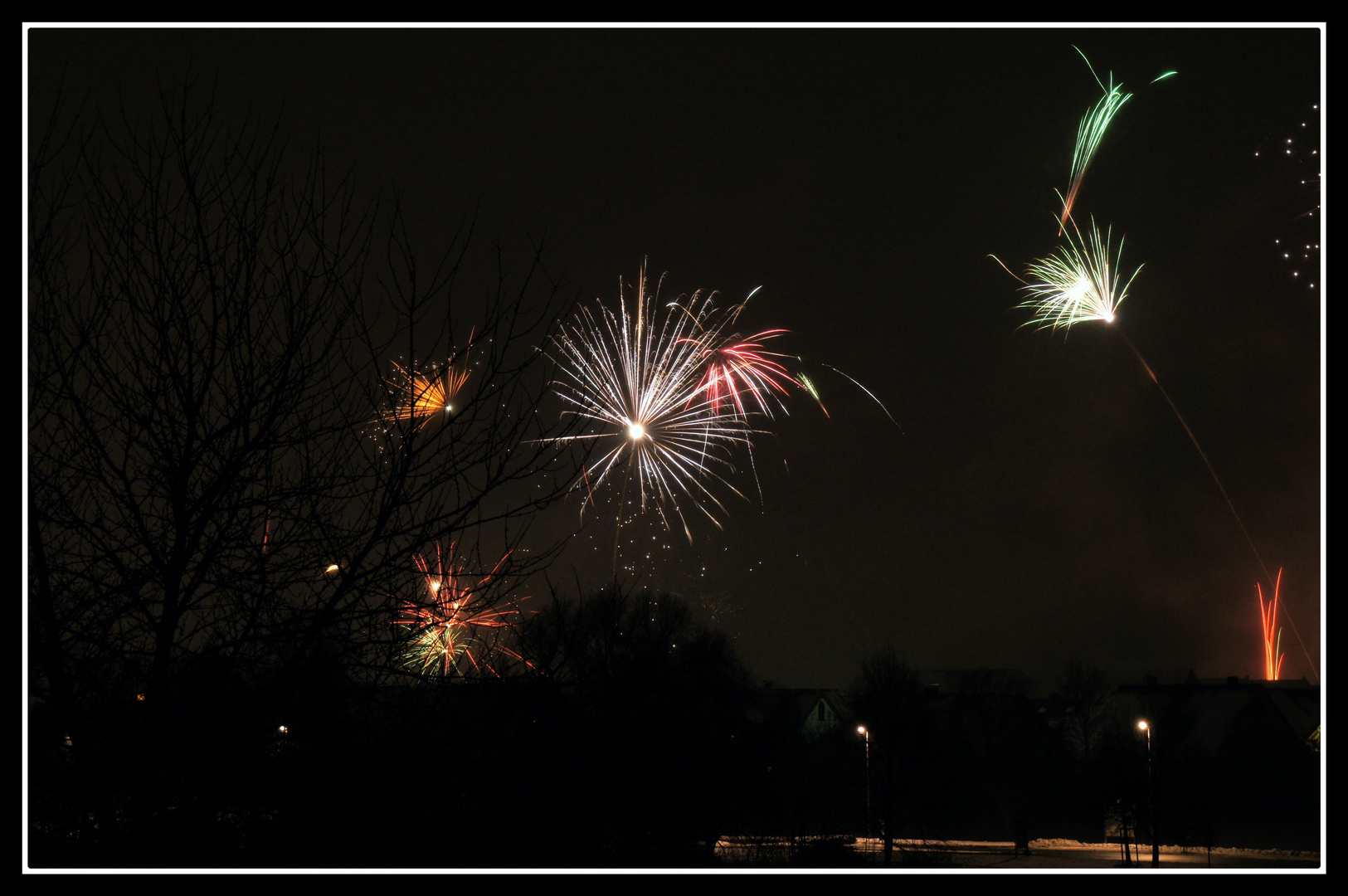 Feuerwerk auf dem Land