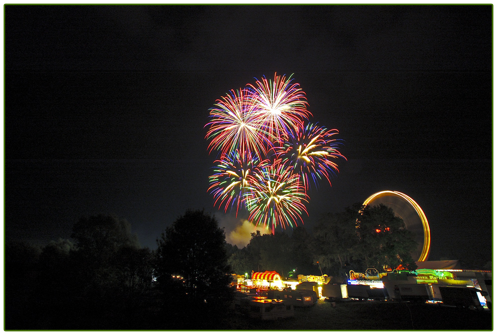 Feuerwerk auf der Hüsterner Kirmes.