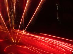 Feuerwerk auf der Salzach