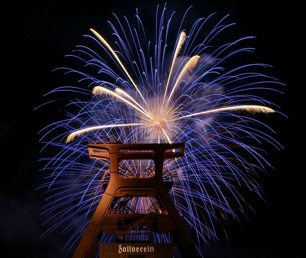 Feuerwerk auf Zollverein Nr.1