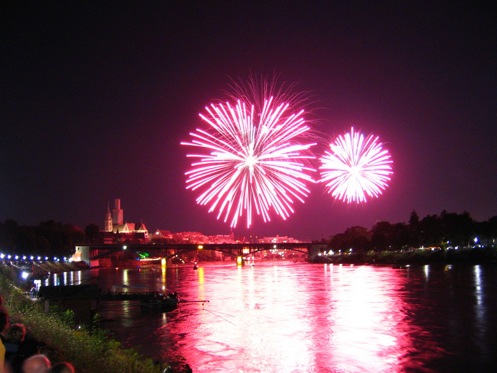 Feuerwerk Basel Bundesfeier 2007