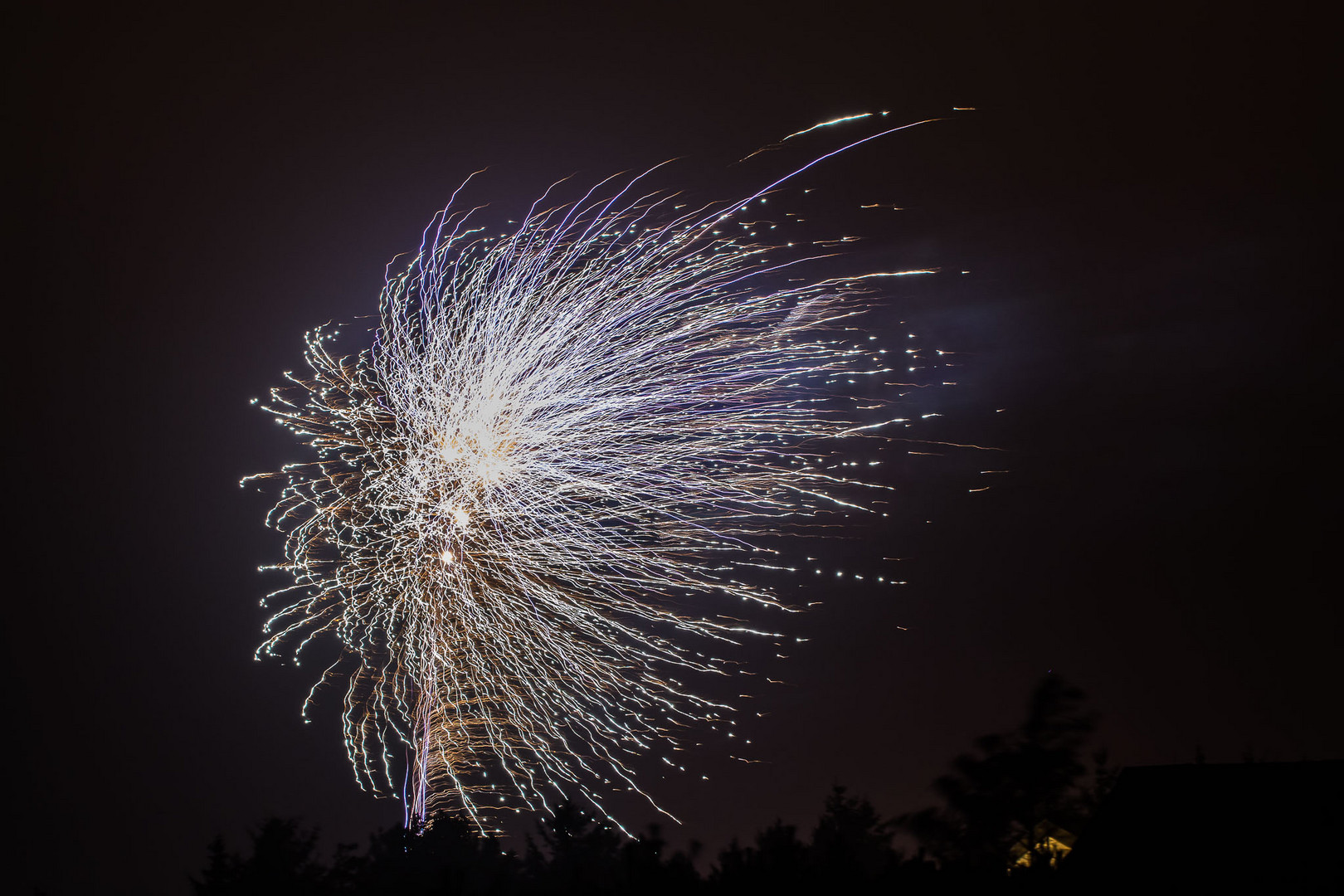 Feuerwerk bei Sturm..