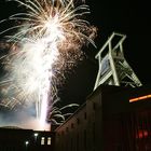 Feuerwerk beim 8. Nordrhein-Westfälischen Knappentag in Bochum.