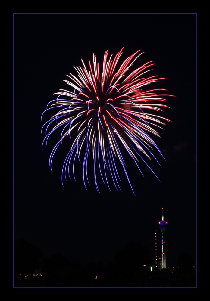 Feuerwerk beim Japantag in Düsseldorf