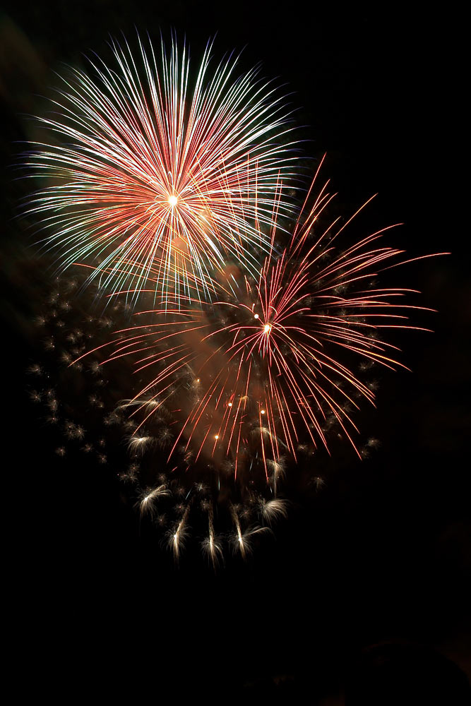 Feuerwerk beim Lichterfest Westfalenpark in Dortmund