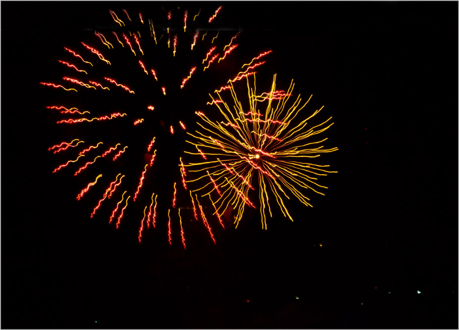 Feuerwerk beim Volksfest in Heilbronn