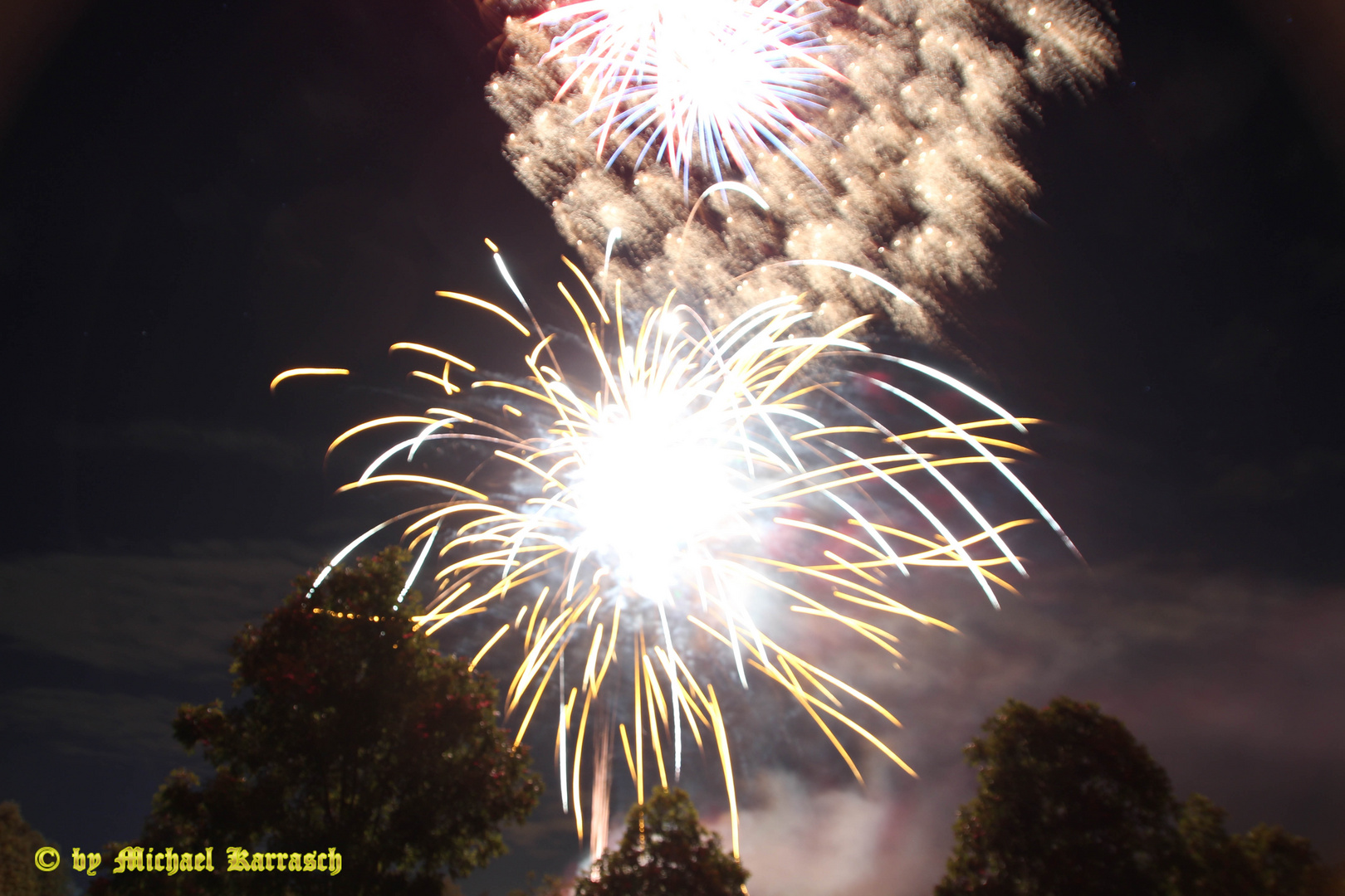 Feuerwerk der erste versuch.