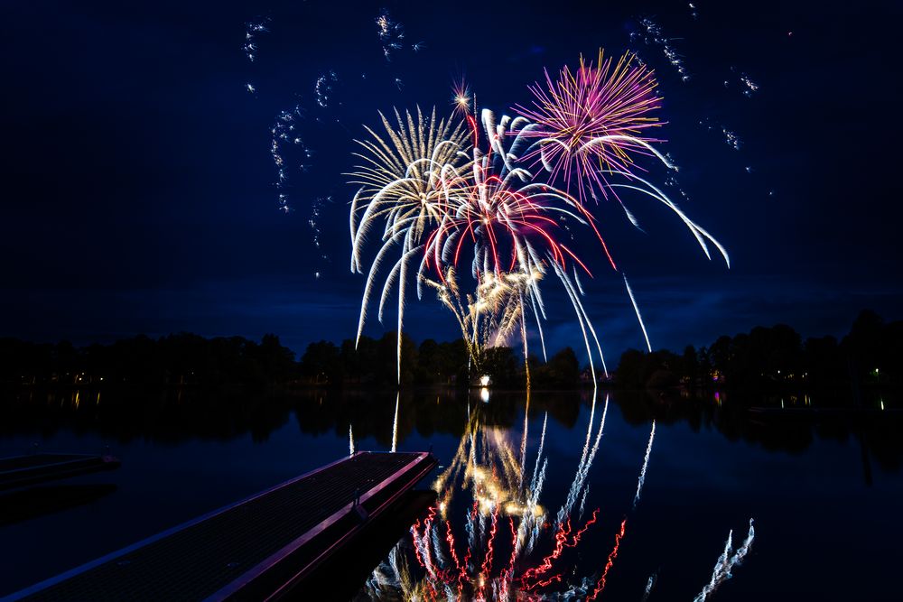 Feuerwerk der Nordhorner Maikirmes 2017 Foto &amp; Bild | natur, see