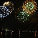 Feuerwerk Düsseldorf Kirmes am Rhein