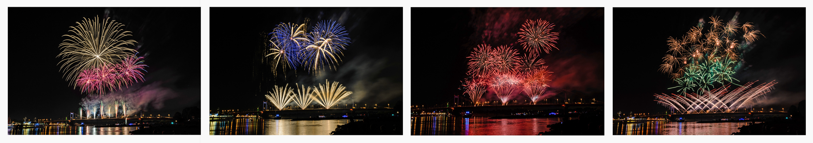 Feuerwerk Duisburg Ruhrort Collage