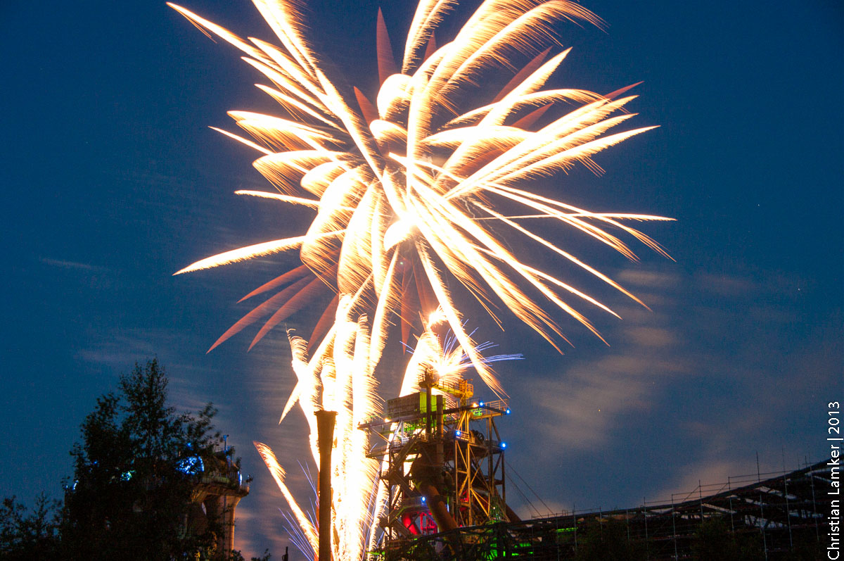 Feuerwerk Extraschicht 2013 - Landschaftspark Duisburg-Nord