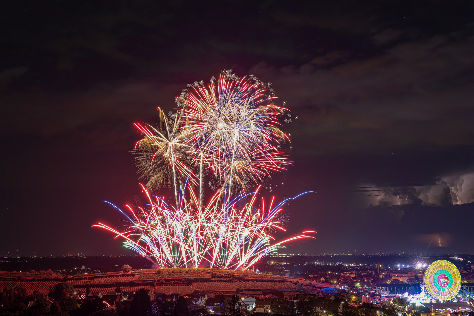 Feuerwerk hoch Zwei