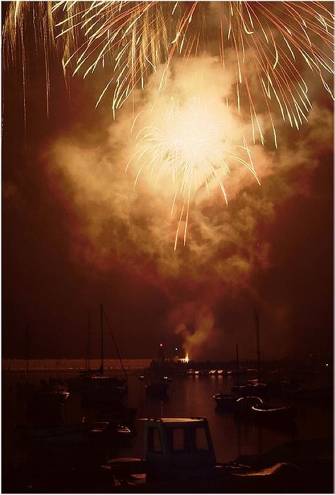 Feuerwerk im Hafen von Javea 1 (Spanien)