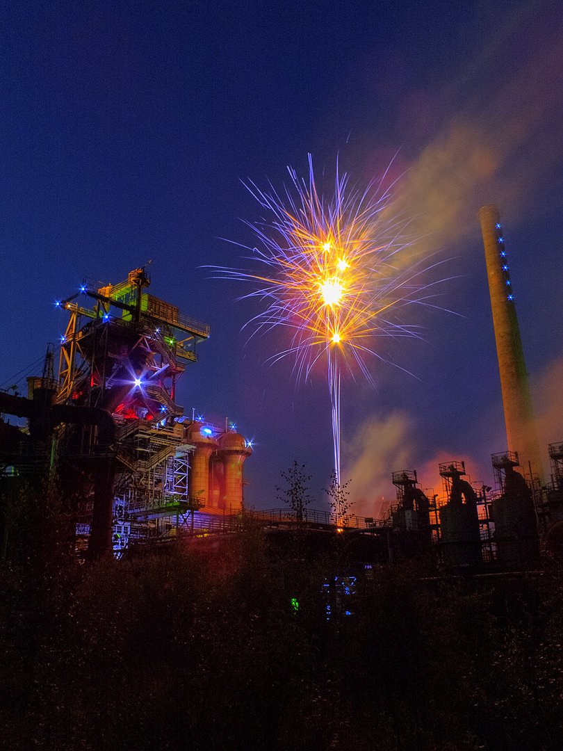 Feuerwerk im Landschaftspark Duisburg