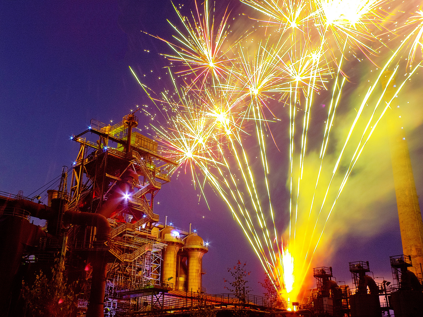 Feuerwerk im Landschaftspark Duisburg V