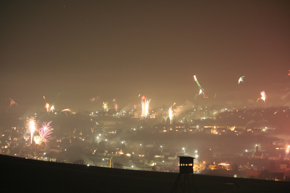 Feuerwerk im Nebel ...