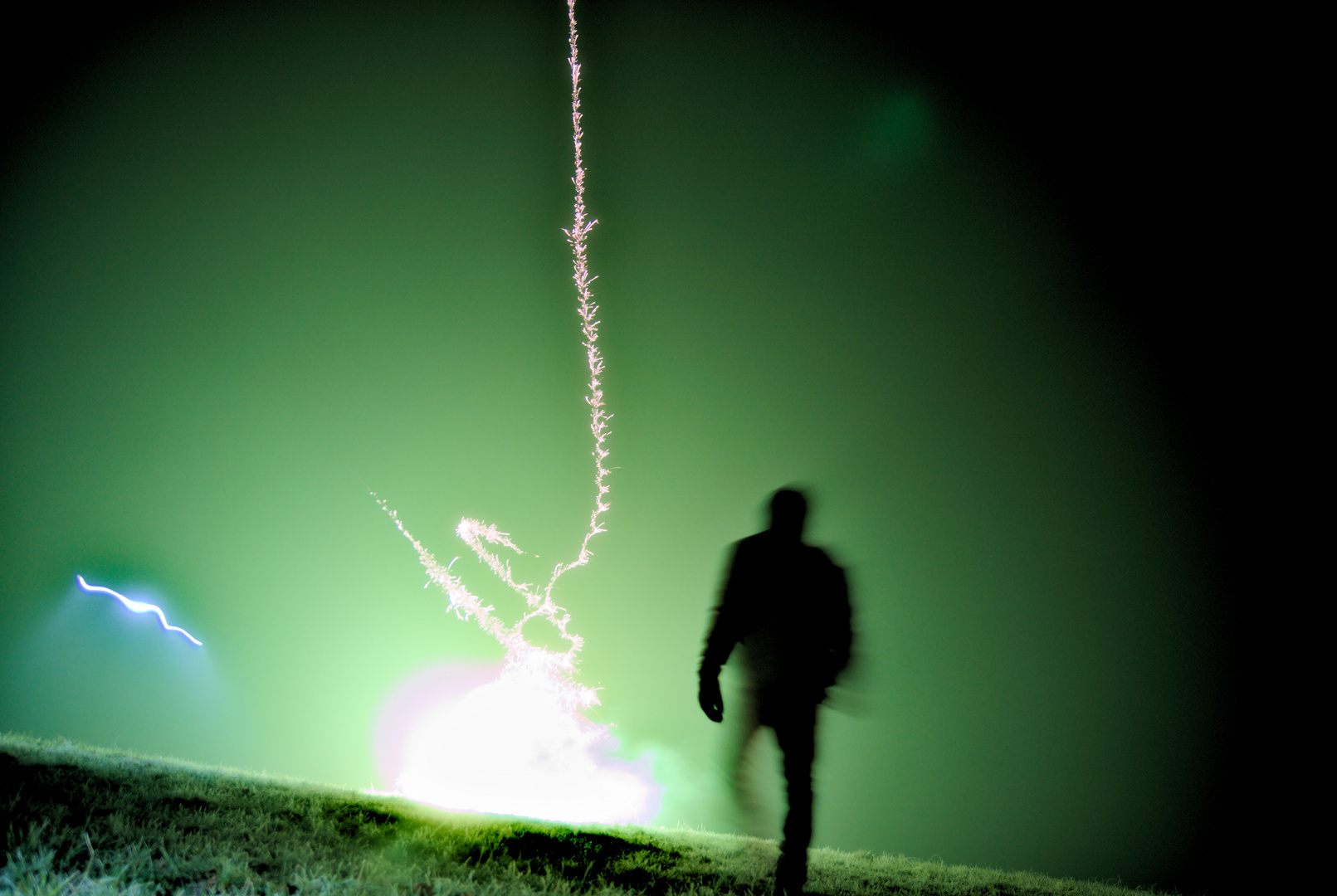 Feuerwerk im Nebel