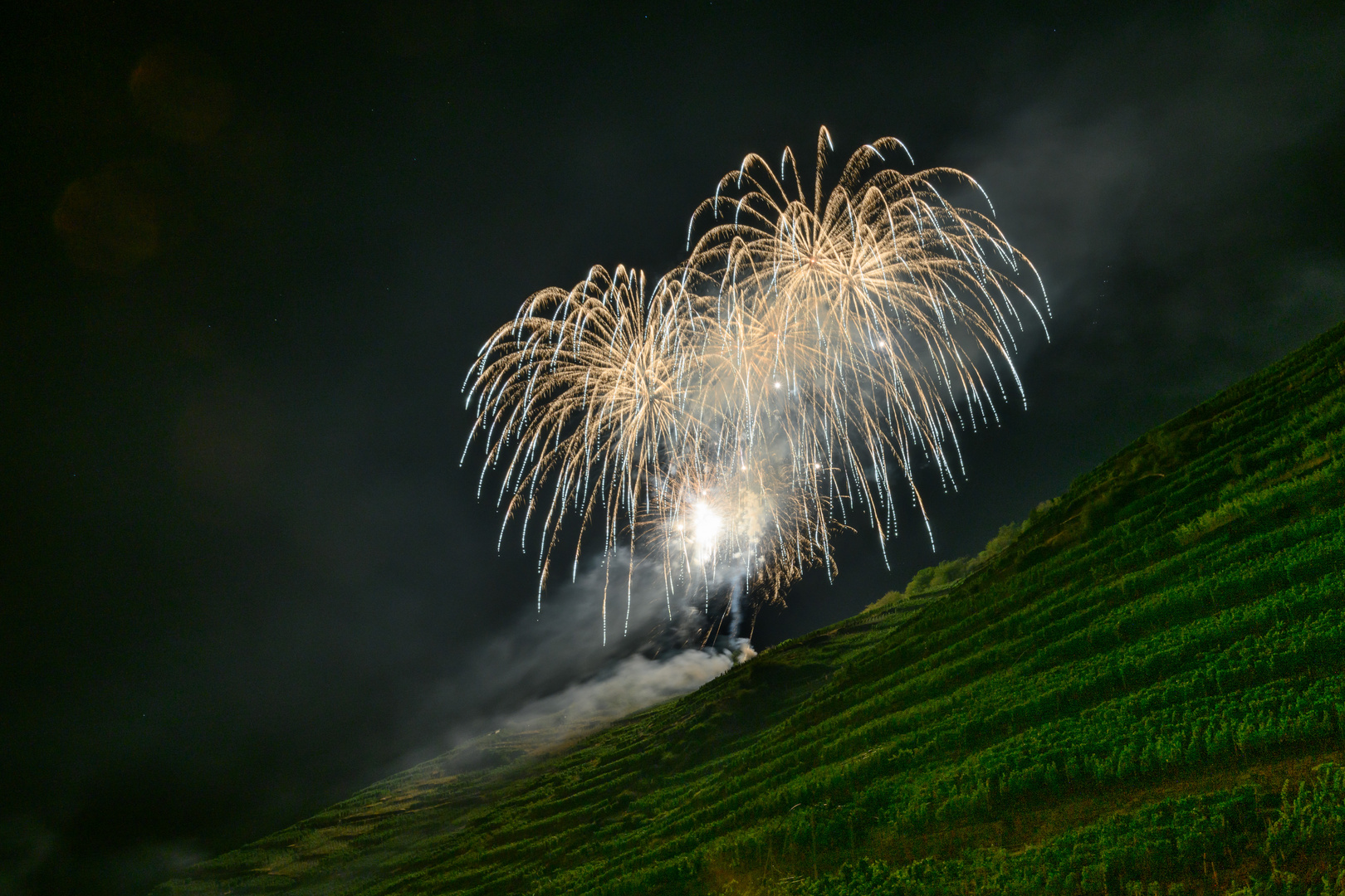 Feuerwerk im Weinberg