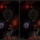 Feuerwerk in 3-D