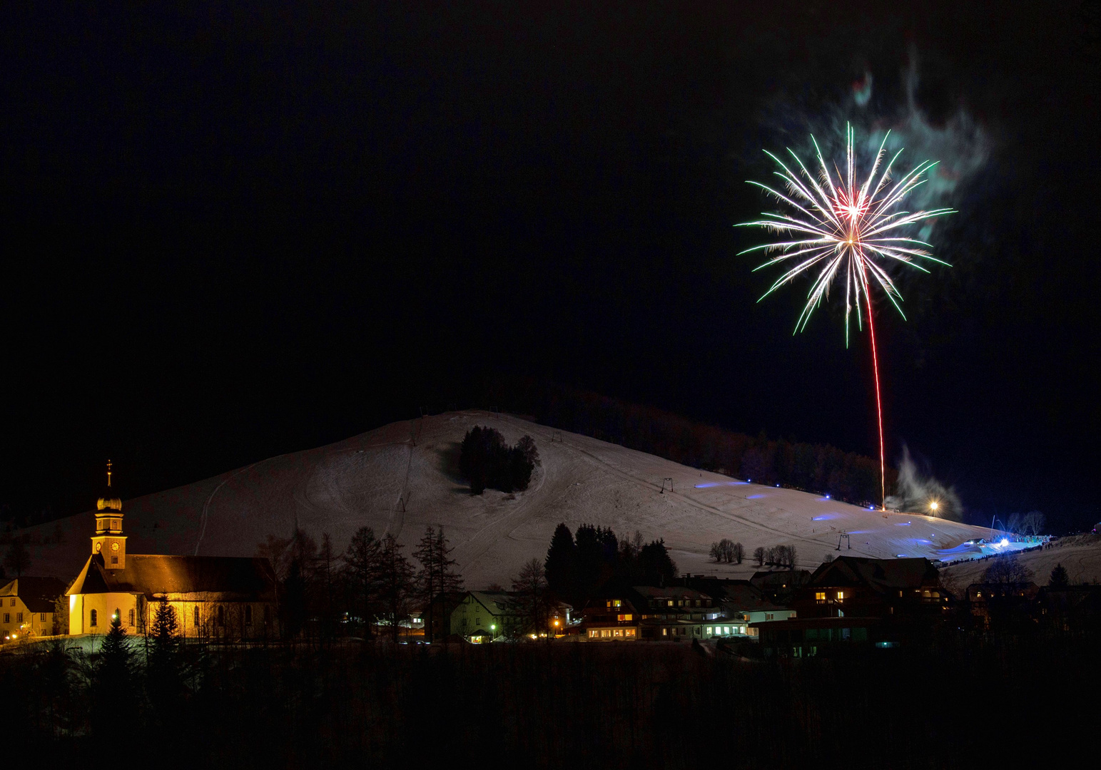 Feuerwerk in Bernau Schwarzwald