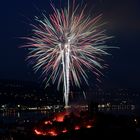 Feuerwerk in Bingen von der Burg Klopp