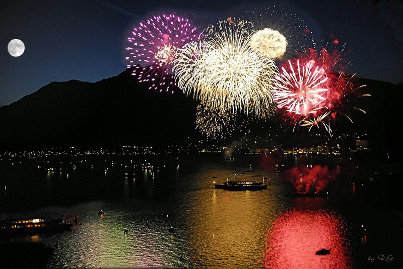 Feuerwerk in Brunnen